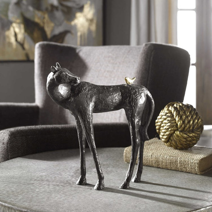 Uttermost Hello Friend Cast Iron Horse Sculpture