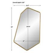 Uttermost Linneah Large Aged Gold Mirror