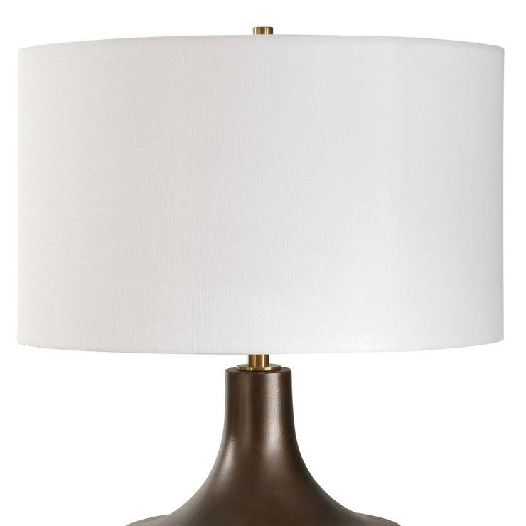 Uttermost Paseo Warm Bronze Curved Table Lamp
