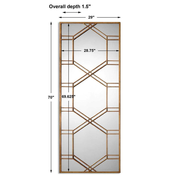 Uttermost Kennis Decorative Gold Leaf Tall Mirror
