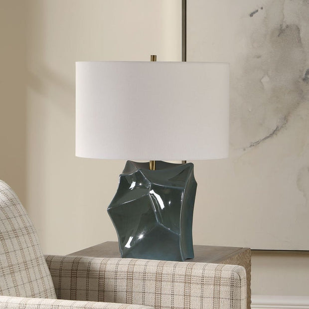 Uttermost Prisma Dark Teal Smoky Bronze Table Lamp