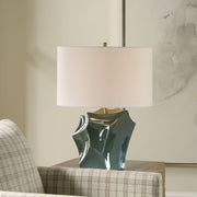 Uttermost Prisma Dark Teal Smoky Bronze Table Lamp