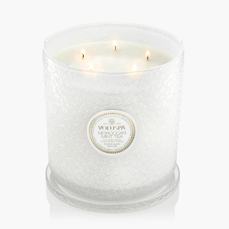 Voluspa Moroccan Mint Tea 5 Wick Hearth Candle ~123oz