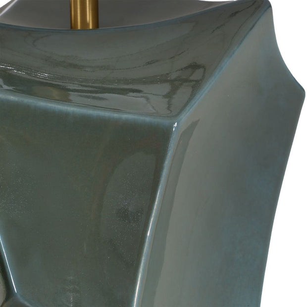 Uttermost Prisma Dark Teal Smoky Bronze Table Lamp