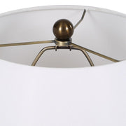 Uttermost Irena Ribbed Glossy White Spheres Table Lamp