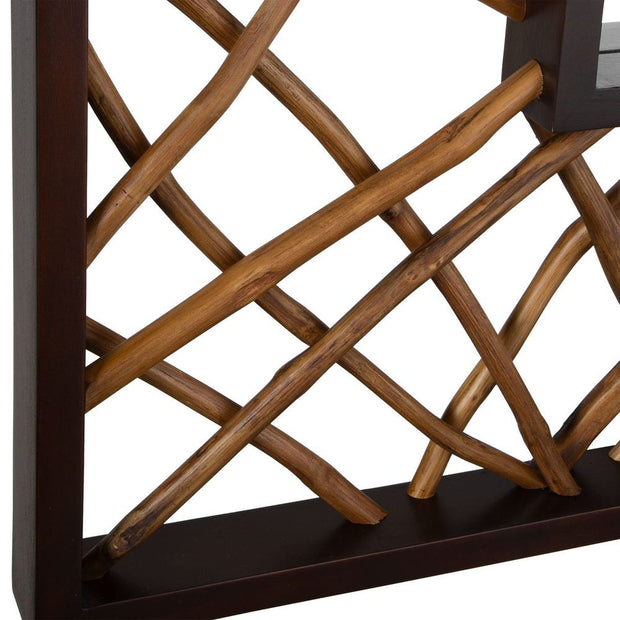 Uttermost Teak Maze Mahogany Rustic Modern Rectangular Mirror