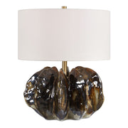 Uttermost Jaudon Deep Ridges Finished In Rich Dark Browns Table Lamp