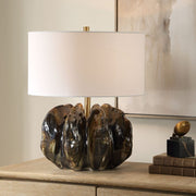 Uttermost Jaudon Deep Ridges Finished In Rich Dark Browns Table Lamp