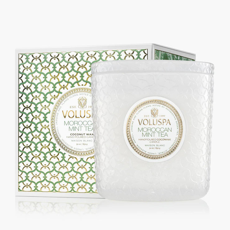 Voluspa Moroccan Mint Tea Boxed Luxe Candle ~ 30oz