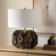 Uttermost Jaudon Deep Ridges Finished In Rich Dark Browns Table Lamp