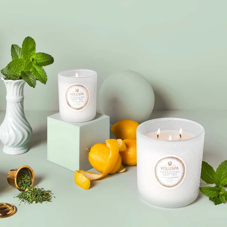 Voluspa Moroccan Mint Tea Boxed Luxe Candle ~ 30oz