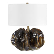 Uttermost Jaudon Deep Ridges Finished In Rich Dark Browns Table Lamp