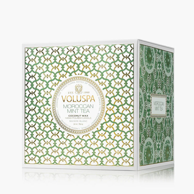 Voluspa Moroccan Mint Tea Boxed Luxe Candle ~ 30oz