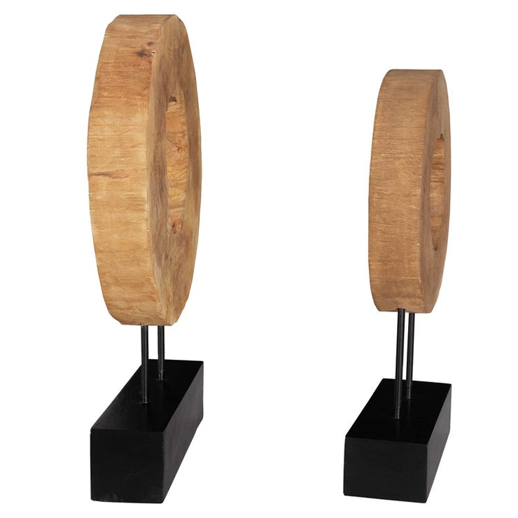 Uttermost Ashlea Mango Wood With Black Marble Set of 2 Sculptures