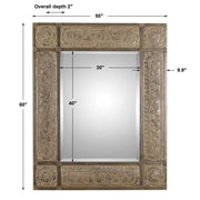 Uttermost Harvest Serenity Ornate Gold Champagne Leaf Mirror