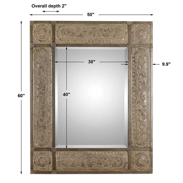 Uttermost Harvest Serenity Ornate Gold Champagne Leaf Mirror
