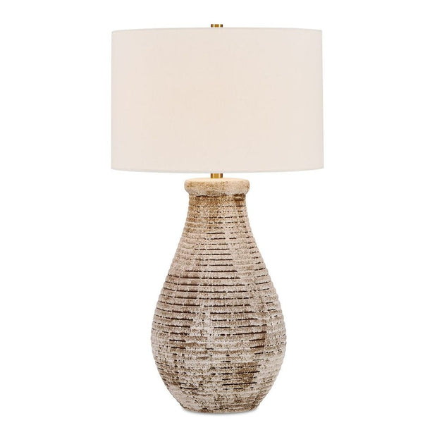 Uttermost Dorothea Stone Gray And Ivory Table Lamp