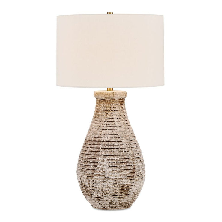 Uttermost Dorothea Stone Gray And Ivory Table Lamp
