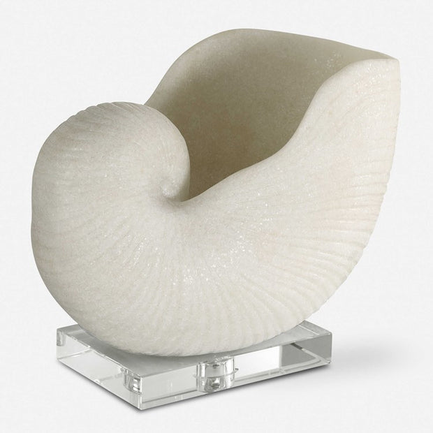 Uttermost Nautilus Shell Stone and Marble Sculpture