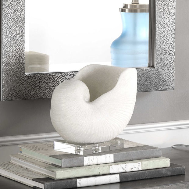 Uttermost Nautilus Shell Stone and Marble Sculpture