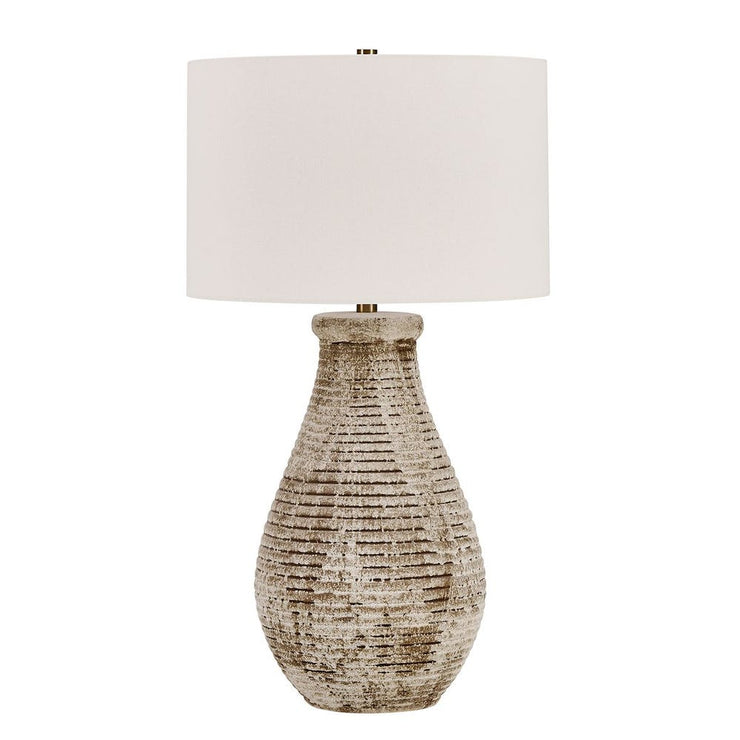 Uttermost Dorothea Stone Gray And Ivory Table Lamp