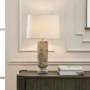 Uttermost Vale Warm Beige Table Lamp With Warm White Linen Shade