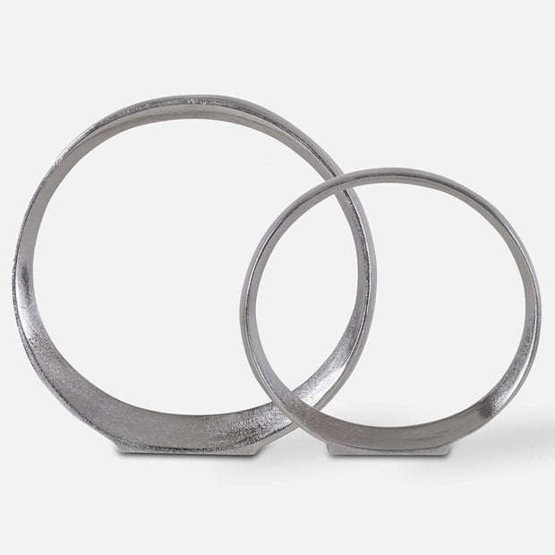 Uttermost Orbits Ring Nickel Set of 2 Sculptures