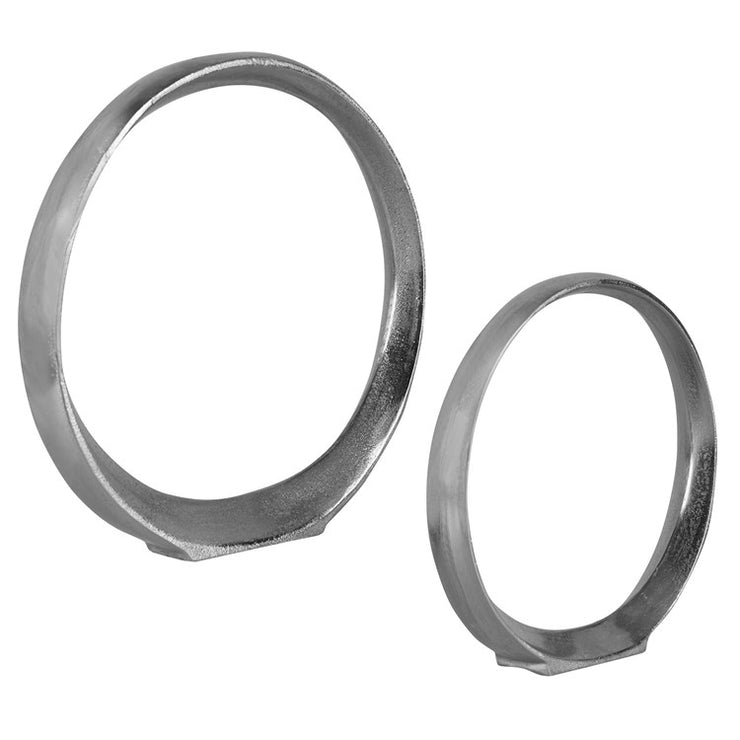 Uttermost Orbits Ring Nickel Set of 2 Sculptures
