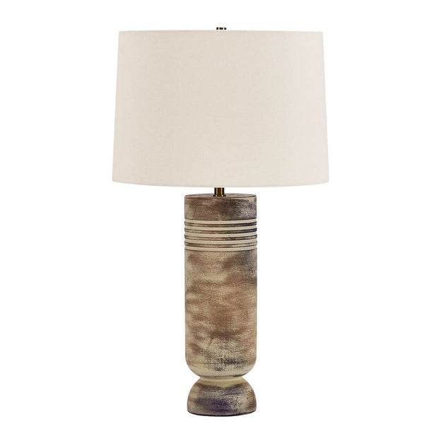 Uttermost Vale Warm Beige Table Lamp With Warm White Linen Shade