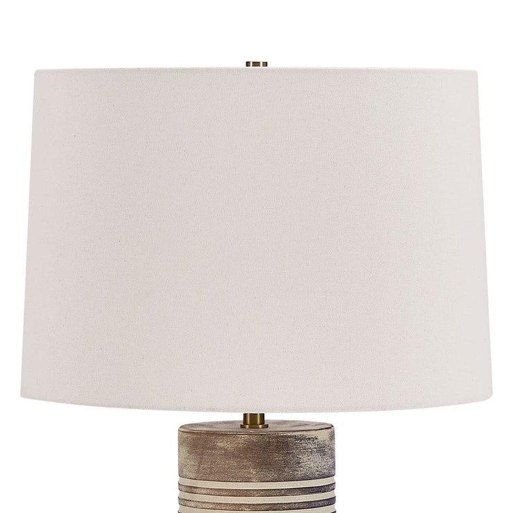 Uttermost Vale Warm Beige Table Lamp With Warm White Linen Shade
