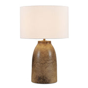 Uttermost Harris Organic Brown Table Lamp With A Warm White Linen Shade