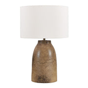 Uttermost Harris Organic Brown Table Lamp With A Warm White Linen Shade