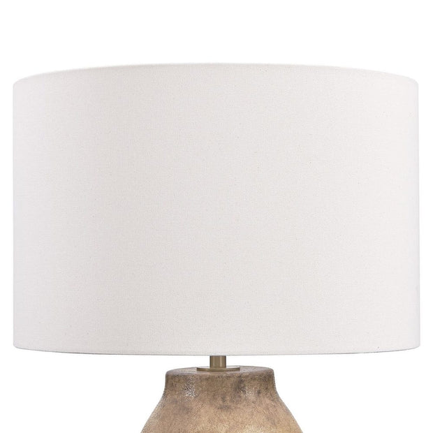 Uttermost Harris Organic Brown Table Lamp With A Warm White Linen Shade