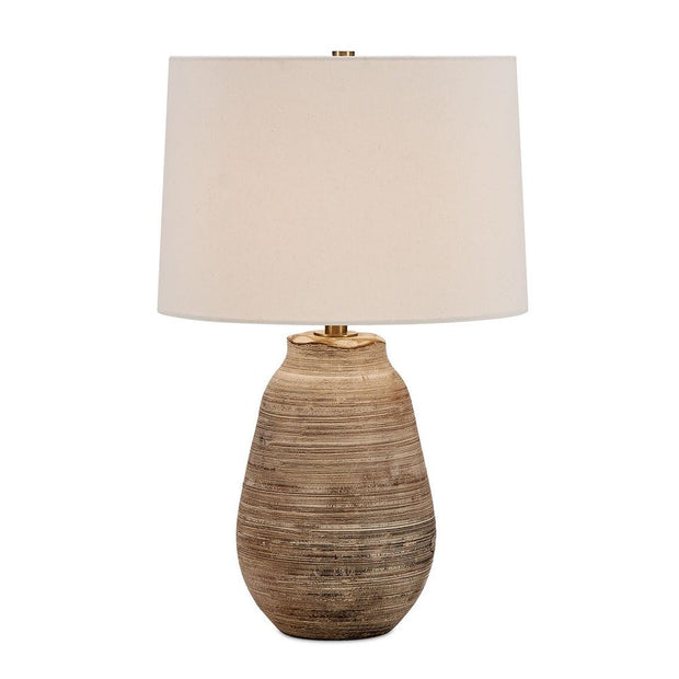 Uttermost Tonachio Distressed Light Gray With Rustic Brown Table Lamp