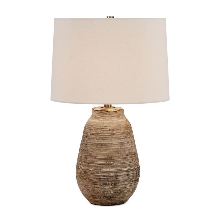 Uttermost Tonachio Distressed Light Gray With Rustic Brown Table Lamp