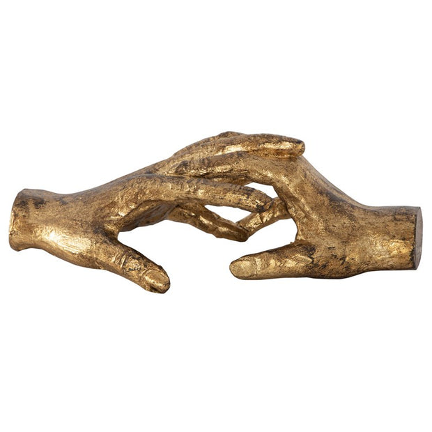Uttermost Hold My Hand Antiqued Gold Leaf Iron Sculpture