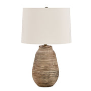 Uttermost Tonachio Distressed Light Gray With Rustic Brown Table Lamp