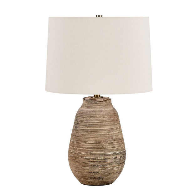 Uttermost Tonachio Distressed Light Gray With Rustic Brown Table Lamp
