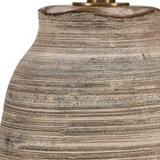 Uttermost Tonachio Distressed Light Gray With Rustic Brown Table Lamp