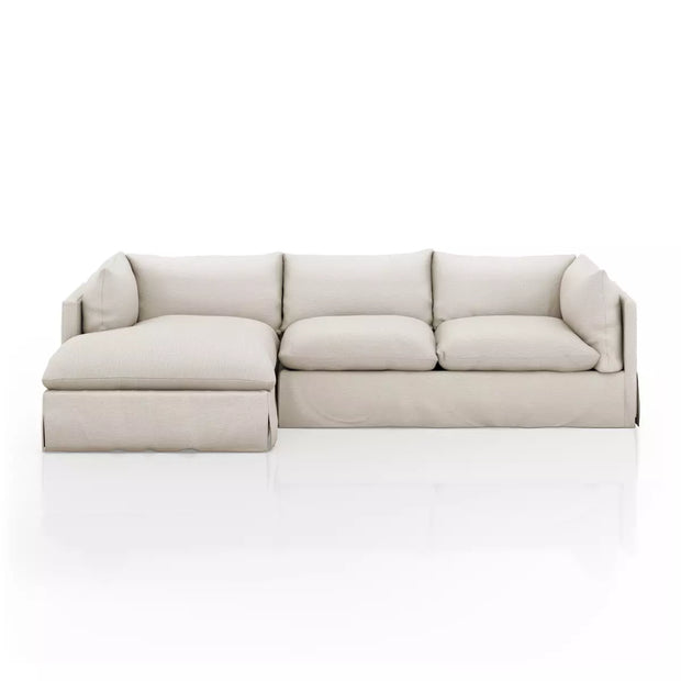 Four Hands Habitat Slipcovered  2 Piece Left Chaise Sectional 115” ~ Valley Nimbus Slipcover Fabric