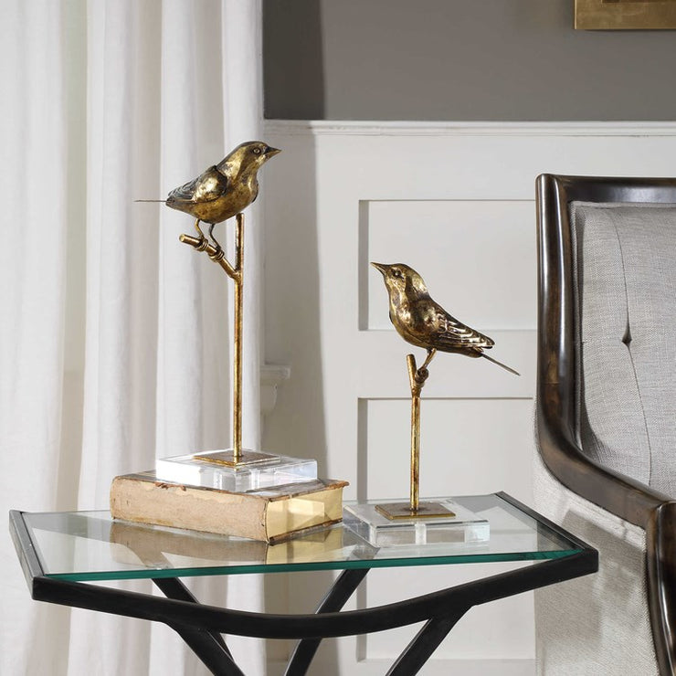 Uttermost Passerines Perched Birds Set of 2 Figurines