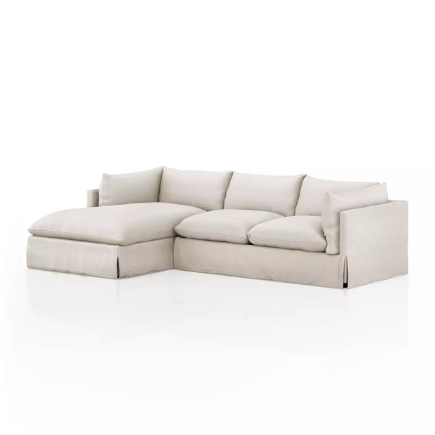 Four Hands Habitat Slipcovered  2 Piece Left Chaise Sectional 115” ~ Valley Nimbus Slipcover Fabric