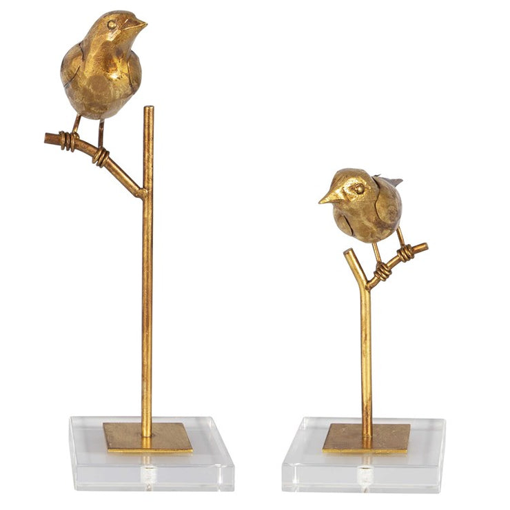 Uttermost Passerines Perched Birds Set of 2 Figurines