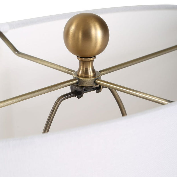 Uttermost Ruffle Up Blue Green And Warm Brown Table Lamp