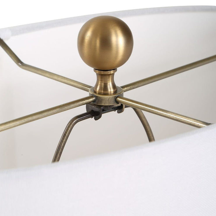 Uttermost Ruffle Up Blue Green And Warm Brown Table Lamp