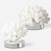 Uttermost Hard Coral and Crystal Set of 2 Sculptures