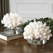 Uttermost Hard Coral and Crystal Set of 2 Sculptures