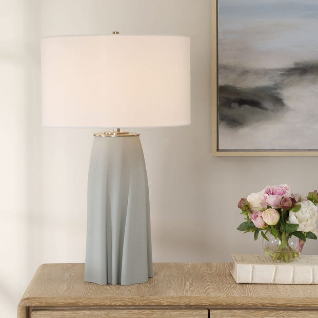 Uttermost Cover Up Muted Light Blue Table Lamp