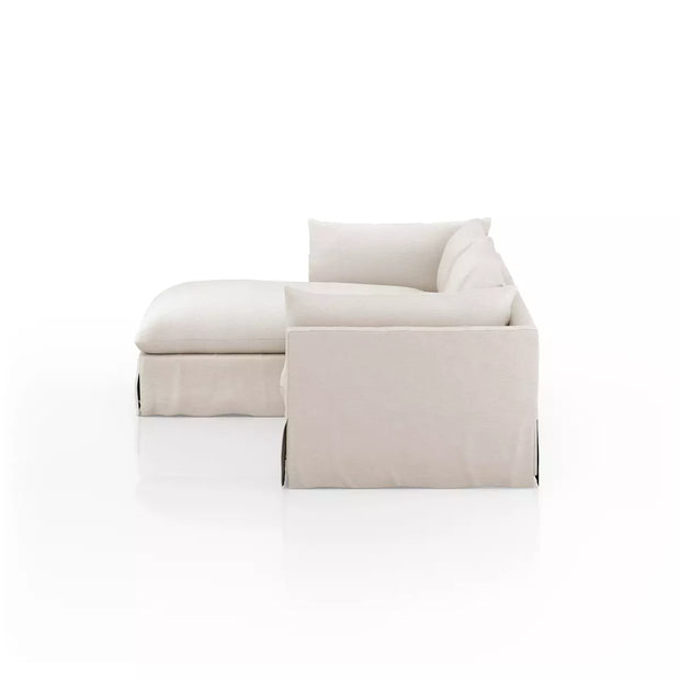 Four Hands Habitat Slipcovered  2 Piece Left Chaise Sectional 133” ~ Valley Nimbus Slipcover Fabric