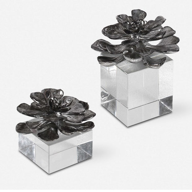 Uttermost Indian Lotus Set of 2 Sculptures